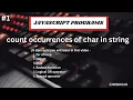 JavaScript Program to Count Occurrences of Char in String Object Map Reduce