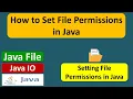 How to Set File Permissions in Java Java IO Java Tutorial
