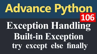 Exception Handling and Builtin Exception in Python Hindi