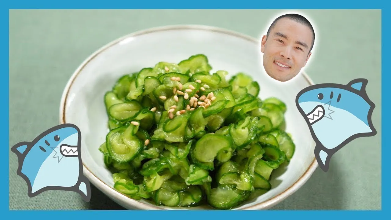 pickled cucumber   japanese style sunomono (with rice vinegar)