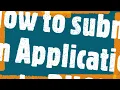 Submitting an Application