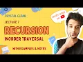 Inorder traversal explained using recursion