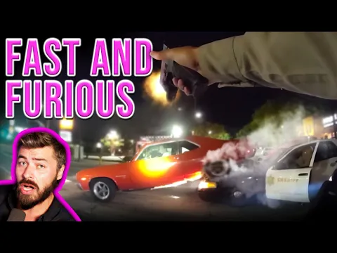 Download MP3 Suspect CRUSHES Cop With Muscle Car!