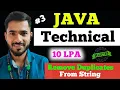 Java Technical Interview Question Remove Duplicates From String aadiandjava