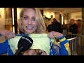 DO I LOOK FAT NOW AWKWARD MOMENT AS EBANIE BRIDGES LIFTS UP HER T-SHIRT MID INTERVIEW
