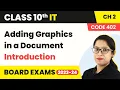 Adding Graphics in a Document - Introduction Class 10 IT Chapter 2 Class 10 IT Code 402 2022-23