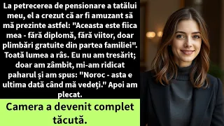 Tata m-a numit ratata la petrecerea lui - toastul meu a facut dintr-odata toata sala sa amuteasca