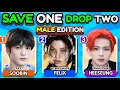 Download Lagu SAVE ONE DROP TWO: MOST POPULAR K-POP IDOLS MALE EDITION❗✨| K-Pop Quiz Game 2025