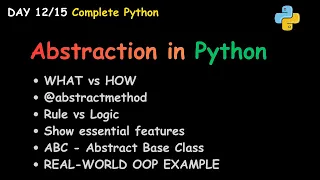 Day 12 Abstraction in Python Shapes ABC Explained Clearly OOP-5