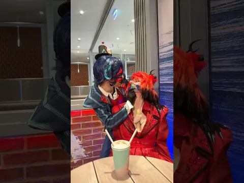 Just your usual milkshake date 🤷‍♂️ @ Karrtia as #vox and myself as #alastor #hazbinhotel