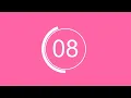20 second timer countdown deep pink and light pink landscape