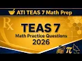 25 TEAS 7 Math Practice Questions 2026 Real Blueprint Split Every Answer Explained