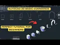 AutoCAD 3D Basic Commands For Beginners How To Use AutoCAD 3D For Beginners