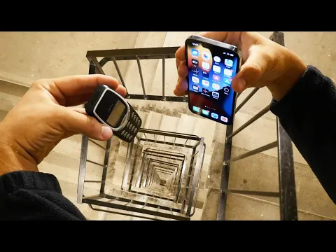 Download MP3 Dropping an iPhone 13 Pro vs Nokia 3310 Down Spiral Staircase 20 Stories - Will it Survive?