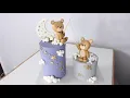 Moon And Stars Teddy Bear Baby Shower Cake! | Twinkle Twinkle Little Star Cake