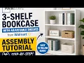 Mainstays 3-Shelf Bookcase with Adjustable Shelves Walmart Assembly Tutorial