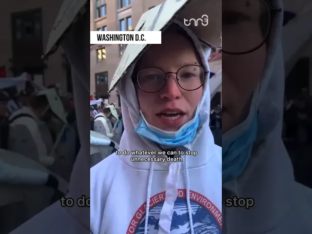 ⁣We hear from attendees at the largest pro-Palestine march in Washington DC in Jan #streetinterview