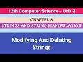 12th Computer Science Chapter 8 Modifying and Deleting Strings