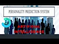 Personality prediction using Artificial intelligence