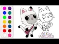 How to draw and color your favorite character PANDY PAWS from Gabby s Dollhouse