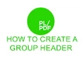 How to create group headers with