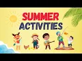 Summer Activities Summer Vacation For Kids Learn English Vocabulary