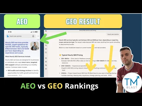 AEO vs GEO SEO Ranking Results - What's the Difference? video thumbnail
