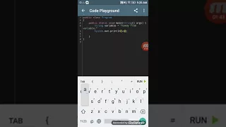 02 Java Tutorial on Android Phone Solo Learn Code Playground Variables