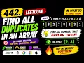 Find All Duplicates in an Array Optimized Solution Leetcode 442