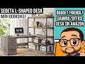 Amazon Budget Friendly Desk Sedata L-Shaped Desk w Bookshelf