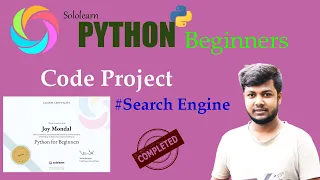 Search Engine Python Beginners Earn Certification Solo learn Code With Joy Final Project