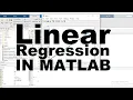 18 Curve fitting Linear regression in MATLAB