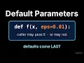 Introduction to CS 12 3 Default Parameters Defaults Last Keywords at the Call Site