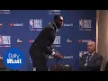 The moment LeBron James coolly walks out of press conference