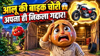 😱 आलू की मेहनत से बनी सुपर बाइक चोरी! 💔 अपना ही दोस्त निकला गद्दार 😭🔥 | Hindi Animated Story
