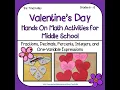 Sixth Grade Valentine Math Craftivity