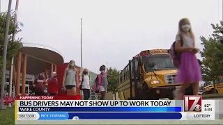 WCPSS warning parents to be prepared for bus route issues Friday