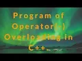 Program of Operator Overloading in C using minus operator