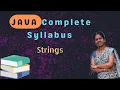 Strings in java 29 JAVA COURSE in telugu