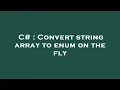 C Convert string array to enum on the fly