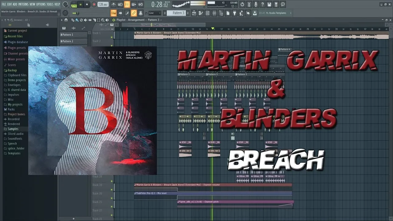 Martin Garrix & Blinders - Breach (FL Studio 20 Remake) (Free FLP)