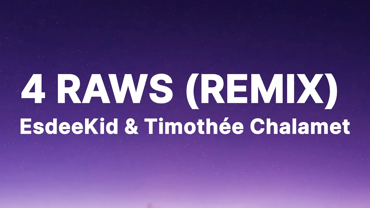ESDEEKID x TIMOTHÉE CHALAMET -  4 RAWS (REMIX) (Lyrics)
