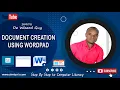 How to create a document with WordPad document creation