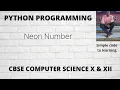 30 Neon number program in python Hindi
