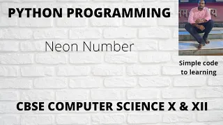 30 Neon number program in python Hindi