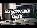 Python Program in Python Programming to Check Odd and Even Number
