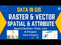 Data in GIS Raster Vector Data Spatial Attribute Data Spatial Entities In Hindi English