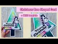 Christmas Tree Shaped Card FREE template using stamp set from Creative Stamping magazine issue 164