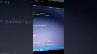 Count digits in c using recursion