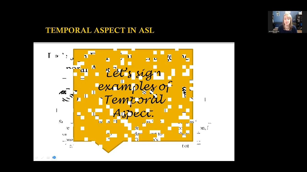 Temporal Aspect in ASL